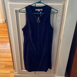 NWT Trina Turk Dark Purple Suede Mini Dress